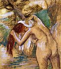 Edgar Degas Bather by the Water painting